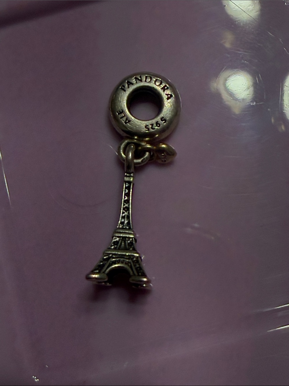 Pandora Paris Eiffel Tower Dangle Charm - Sterling Silver 925 - Picture 2 of 3